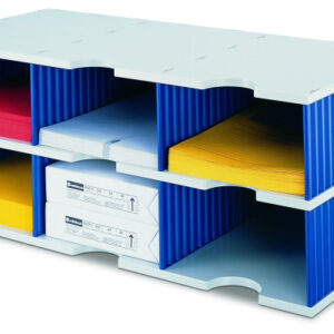 STYRO     Ablagesystem Styrodoc Trio 6 268-0322. Jumbo 6, blau, grau