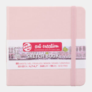 TALENS    Sketchbook             12x12cm 9314014M  pastellrosa          80 Seiten