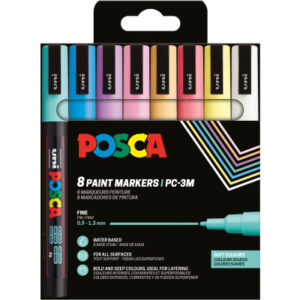 UNI-BALL  Marker Posca         0.9-1.3mm PC-3M 8P  8 Soft Farben ass.