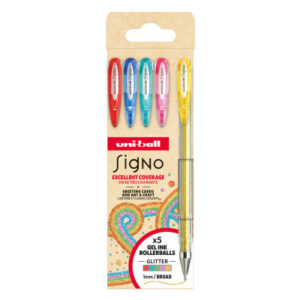 UNI-BALL  Gelroller Signo Sparkling  1mm UM-120SP  5 Farben