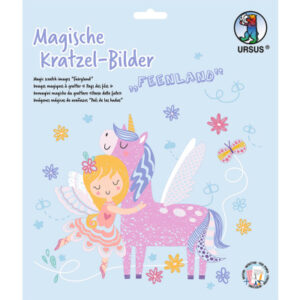 URSUS     Magische Kratzel-Bilder 24560001F Feenland, 21x21cm