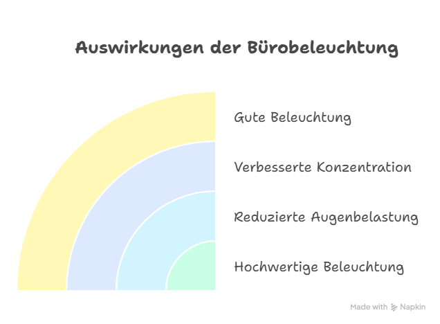 Auswirkung der Bürobeleuchtung 