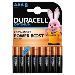 DURACELL  Batterie Optimum 4-137714  AAA, LR03, 1.5V        8 Stück