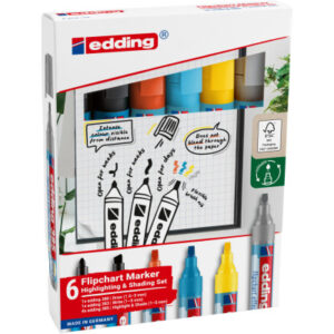 EDDING    Flipchart Marker 385     1-5mm 4-385-380 Effektmarker           6 Stück