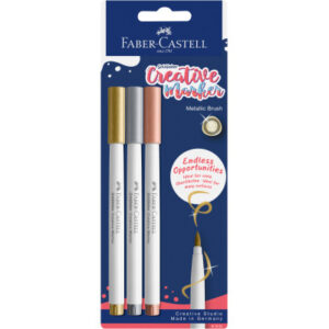 FABER-CA. Creative Marker   Pinselspitze 161005    Metallic Farben        3 Stück