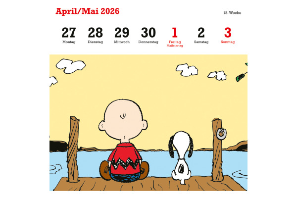 HEYE Postkartenkal. Peanuts 2026 22963+26 1W/1S DE 16.5x17.7cm – Bild 4