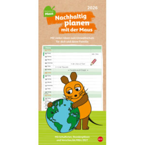 HEYE      Familienplaner            2026 23645+26  Nachhaltig Planen Maus 21x45cm