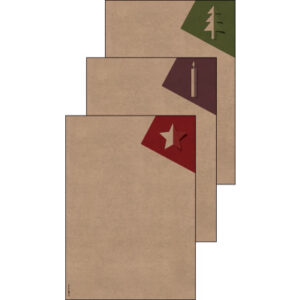 SIGEL     Weihnachts-Motivpap.-Set    A4 DP400     Cut-out style      Kraftpapier