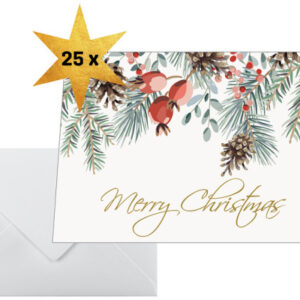 SIGEL     Weihnachtskarten            A6 DS085     Tannenzweige          25 Stück