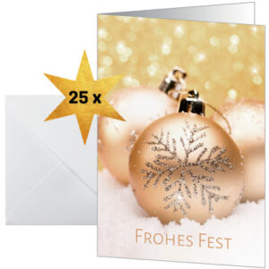 SIGEL     Weihnachtskarten            A6 DS091     Weihnachtskugeln      25 Stück