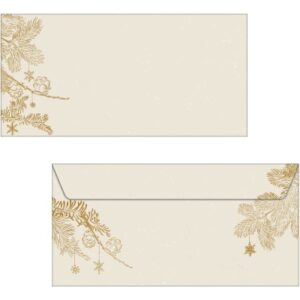 SIGEL     Weihnachtsumschlag     11x22cm DU422     Golden Christmas      50 Stück