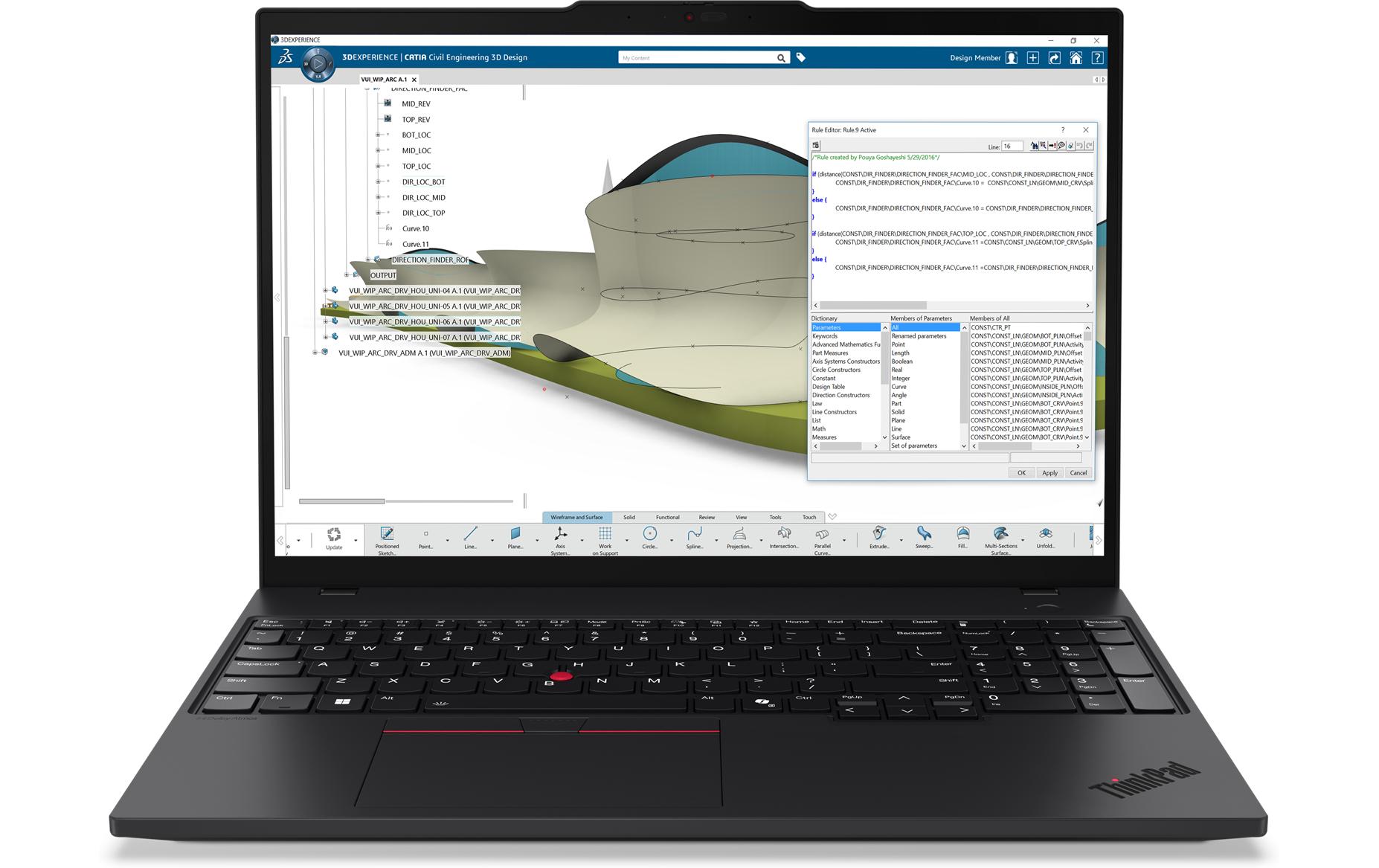 Lenovo Notebook ThinkPad P16s Gen 4 (AMD) Copilot+ PC (16" WQUXGA-T OLED, 64GB, 2TB SSD, Ready)