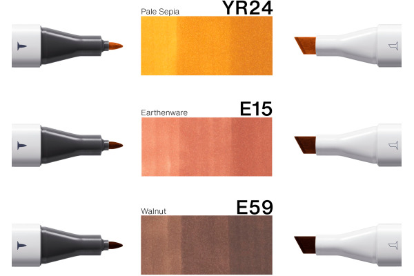 COPIC     Marker Classic Designer 200750305 Vivid woods tints      3 Stück – Bild 4