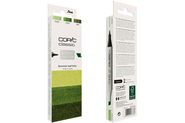 COPIC     Marker Classic Designer 200750306 Summer leaf tints      3 Stück – Bild 2