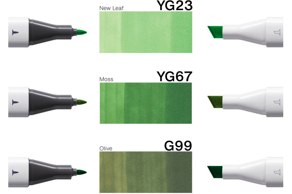 COPIC     Marker Classic Designer 200750306 Summer leaf tints      3 Stück – Bild 4