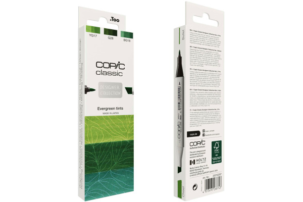 COPIC     Marker Classic Designer 200750307 Evergreen tints        3 Stück – Bild 2