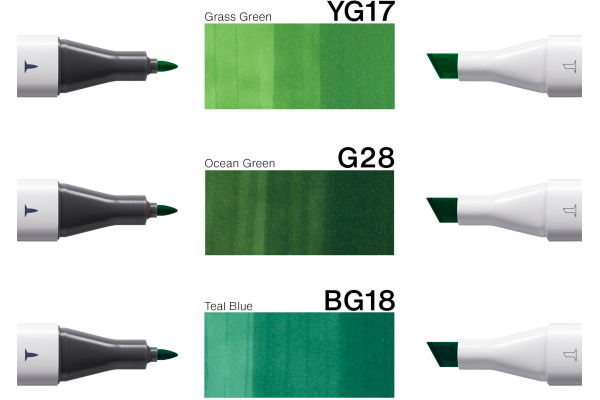 COPIC     Marker Classic Designer 200750307 Evergreen tints        3 Stück – Bild 4