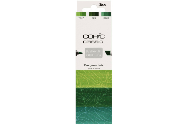 COPIC     Marker Classic Designer 200750307 Evergreen tints        3 Stück