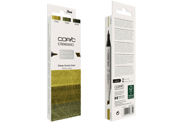 COPIC     Marker Classic Designer 200750308 Deep forest tints      3 Stück – Bild 2