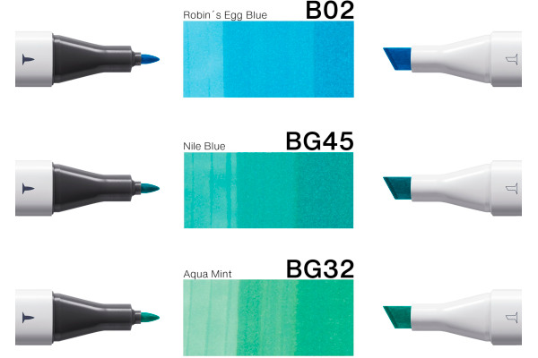 COPIC     Marker Classic Designer 200750310 Clear water tints      3 Stück – Bild 4