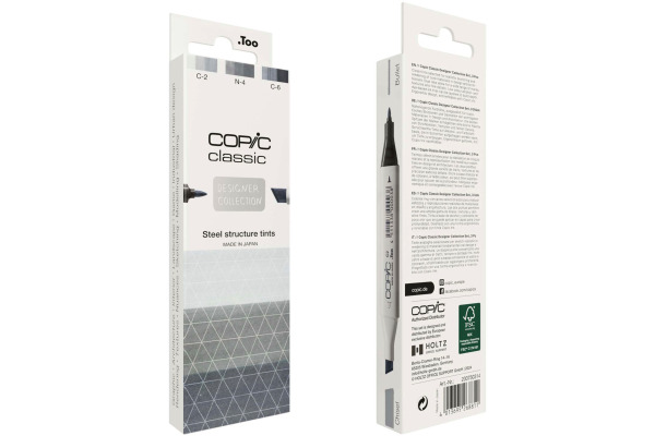 COPIC     Marker Classic Designer 200750314 Steel structure tints  3 Stück – Bild 2