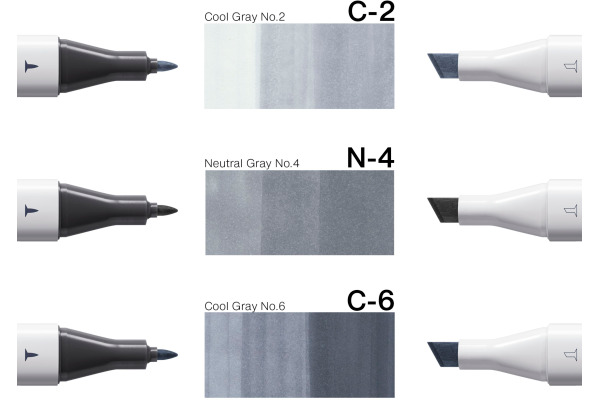 COPIC     Marker Classic Designer 200750314 Steel structure tints  3 Stück – Bild 4