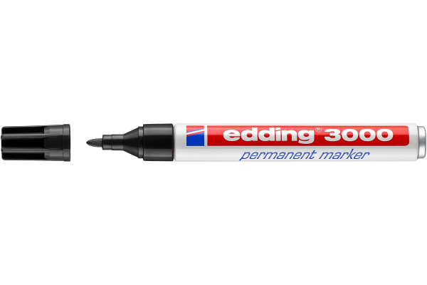 EDDING Permanent Marker 3000 1.5-3mm 3000-1 schwarz, wasserfest – Bild 2