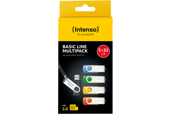 INTENSO USB-Stick Basic Line 5x32GB 3503585 USB 2.0 Mulitpack