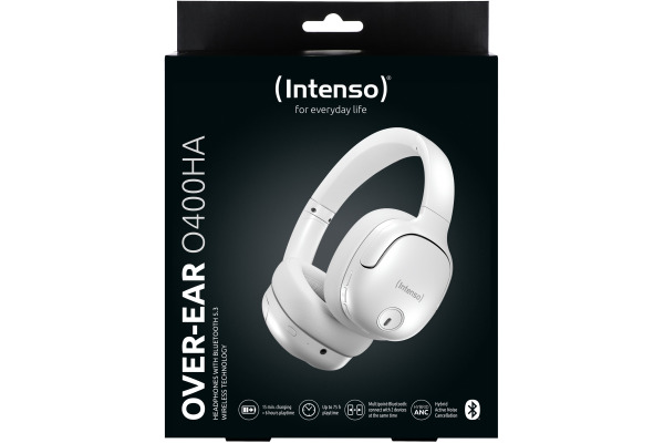 INTENSO Overear Headphones TWS 3740402 Bluetooth, Hybrid ANC White – Bild 2