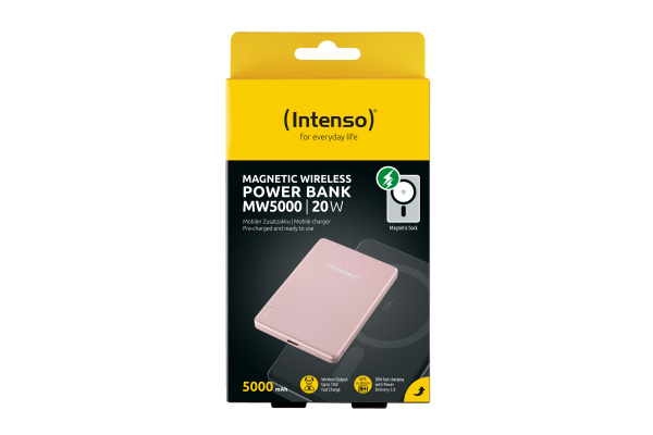 INTENSO Powerbank MW5000 5000 mAh 7344023 Magnetic Wireless rose – Bild 2