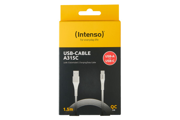INTENSO Cable USB-A to USB C 7901102 1.5 m, Nylon white – Bild 4