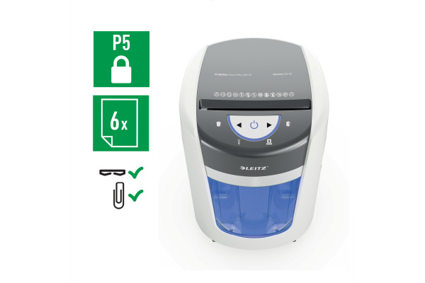 LEITZ Aktenvernichter OptiMax 83582000 Home Office 225, P5, 15lt – Bild 4