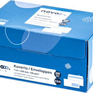 NOVOOO    Couvert m/Fenster rechts  C5/6 731517    100g, weiss          200 Stück