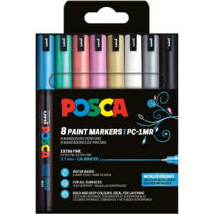 POSCA Fineliner 0.7mm PC-1MR 8P Metallic 8 Stück