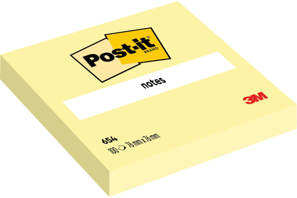 POST-IT   Block                  76x76mm 654-6     gelb/100 Blatt