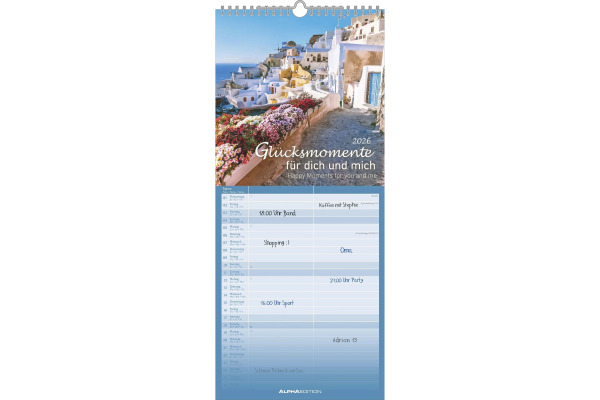 ALPHA EDI Familienplaner            2026 160329    Glücksmomente ML     19.5x45cm