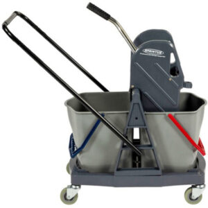 CLEAN AND Doppelfahreimer         2x17lt 40445     grau, Kunststoff