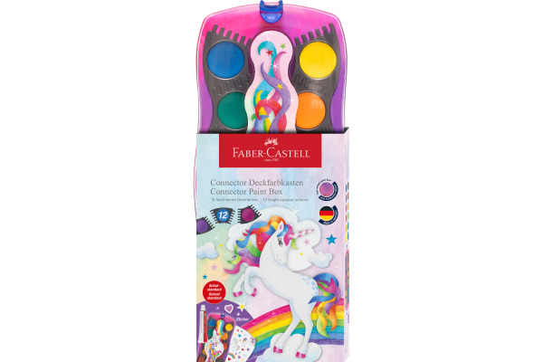 FABER-CA. Farbkasten Connector 125035 Einhorn 12 Farben