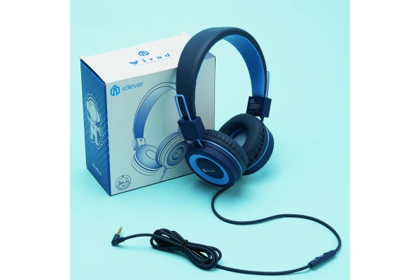 ICLEVER Wired Kids Headphones C01-1702N HS14, 3,5mm, Mic, black/blue – Bild 2