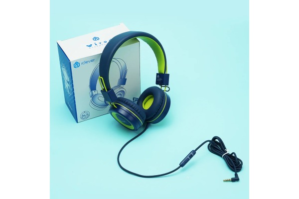 ICLEVER Wired Kids Headphones C01-1702N HS14, 3,5mm, Mic, blue/green – Bild 2