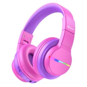 ICLEVER   Kids Bluetooth Headphones C03-1702N BTH12, LED, 55h, hot pink