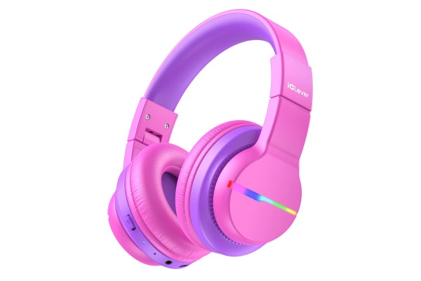 ICLEVER Kids Bluetooth Headphones C03-1702N BTH12, LED, 55h, hot pink