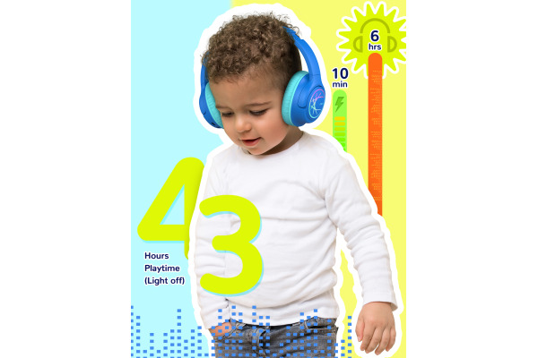 ICLEVER Kids Bluetooth Headphones C10-2083N BTH18, LED, 43h, blue – Bild 4