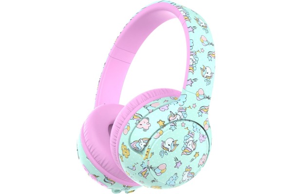 ICLEVER Kids Bluetooth Headphones C18-2083N BTH27, 74h, green/pink