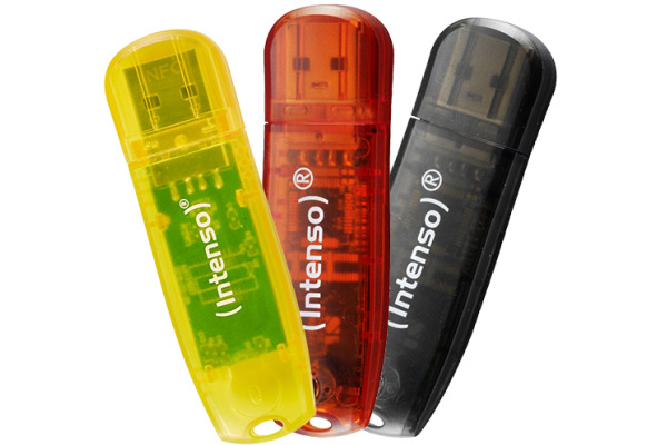INTENSO USB-Stick Rainbow Line Pack 3502483 3x 32GB yellow, red, black – Bild 2
