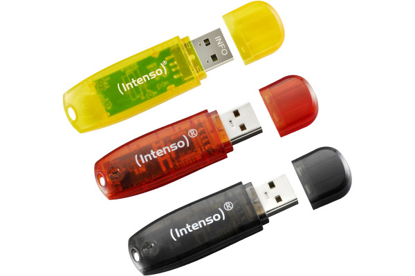 INTENSO USB-Stick Rainbow Line Pack 3502483 3x 32GB yellow, red, black – Bild 4
