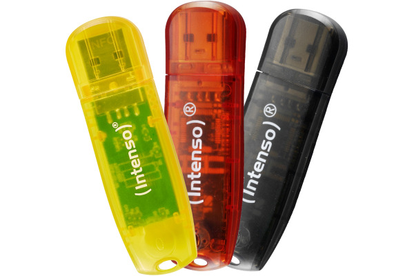 INTENSO USB-Stick Rainbow Line Pack 3502483 3x 32GB yellow, red, black