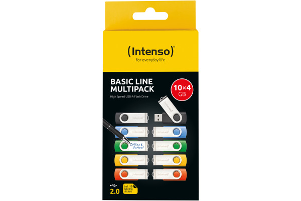 INTENSO USB-Stick Basic Line 10x4GB 3503551 USB 2.0 Mulitpack