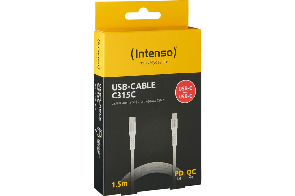 INTENSO Cable USB-C to USB C 7901002 1.5 m, Nylon white – Bild 2