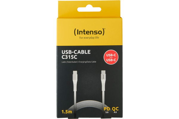 INTENSO Cable USB-C to USB C 7901002 1.5 m, Nylon white – Bild 4